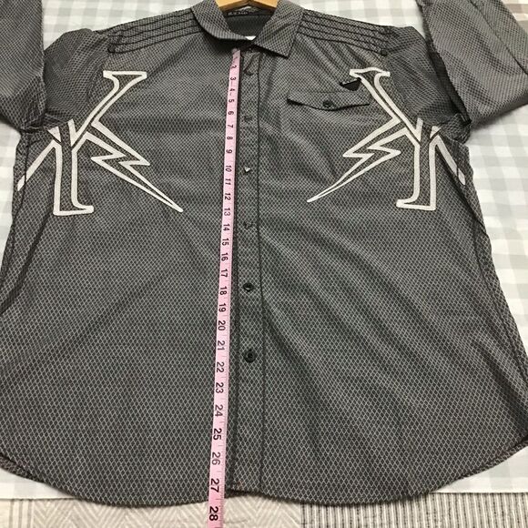 BLACKARV Men’s Grey 100% Cotton Button Down Shirt | Designer XXL Long Sleeve - Picture 11 of 15